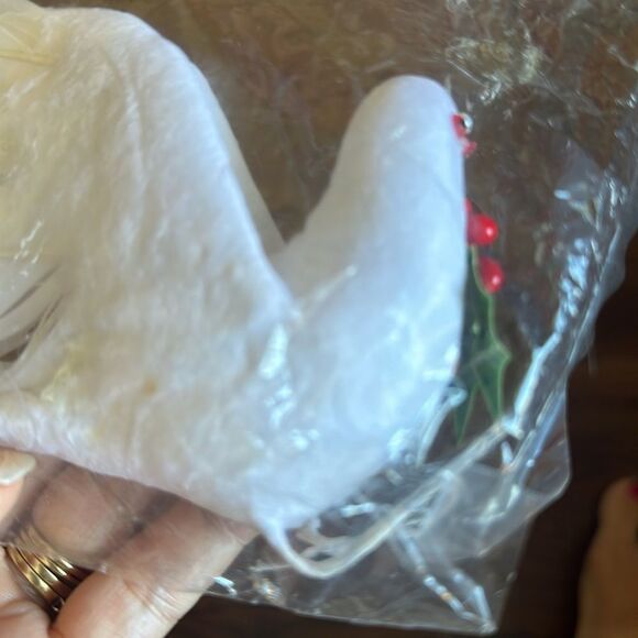 Vintage new in packaging white feathered bird Christmas decoration/ornament - Picture 6 of 9
